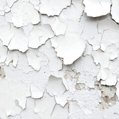 Obraz premium Cracked white paint on a wall