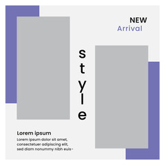 Editable Fashion Sale Social Media Template &ndash; Instagram, Facebook Post Design for Brands.