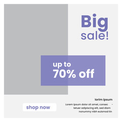 Editable Fashion Sale Social Media Template &ndash; Instagram, Facebook Post Design for Brands.