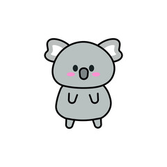 Fototapeta premium Cute koala illustration, kawaii koala baby