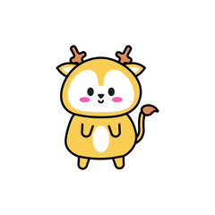 cute deer simple design, kawaii deer kids
