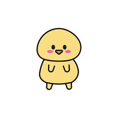 cute chicks illustration simple design 