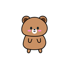 cute bear simple design, kawaii design bear