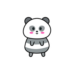 cute panda illustration simple, kawaii panda