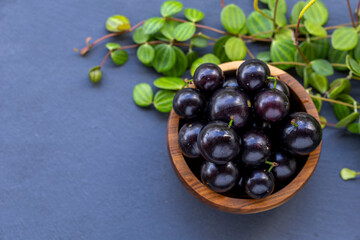 Exotic and delicious fresh Jaboticaba fruits, a fruit of Amazonian origin