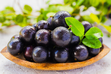 Exotic and delicious Jaboticaba fruits, a fruit of Amazonian origin
