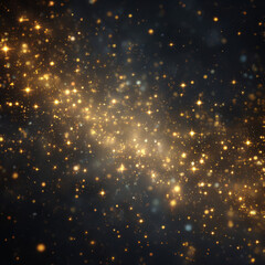 Fototapeta premium Sparks of dust and stars shine with special light. Vector sparks on transparent dark background. Christmas light effect. Sparkling particles of magic dust. 