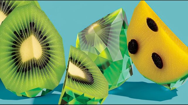 Kiwi and Watermelon Gems

