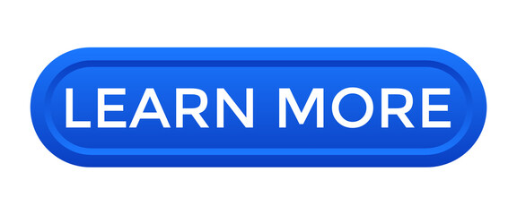 Blue Learn More Button on Transparent Background