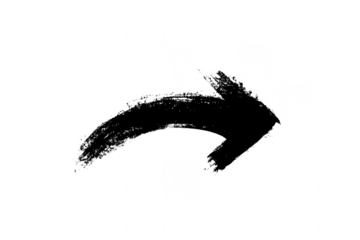 A stylized black arrow,  with glittery,  sparkling  details, pointing right on a black background