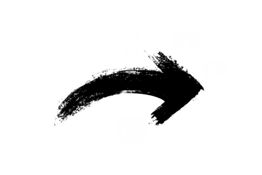 A stylized black arrow,  with glittery,  sparkling  details, pointing right on a black background