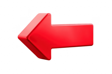 Red 3D left arrow