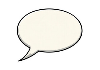 Empty speech bubble, light beige interior, outlined in black