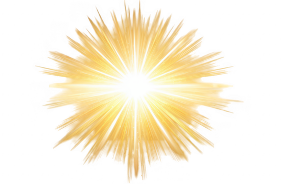 Radiant, golden burst emanating from a central point