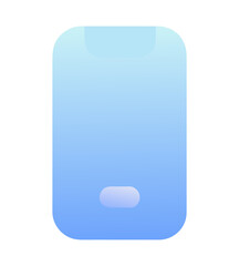 Simple Mobile Phone Icon in Blue Gradient Design PNG