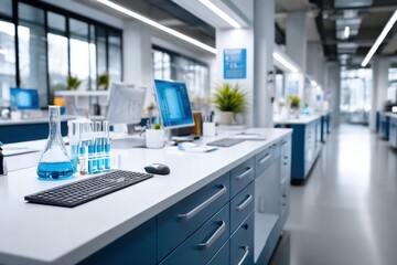 Bright factory interior showcases vibrant gas analyzer production process with engaging workstations