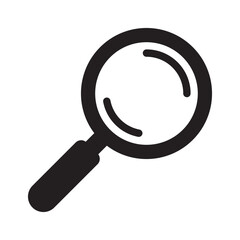 Search icon. Magnifying glass icon, magnifier symbol.