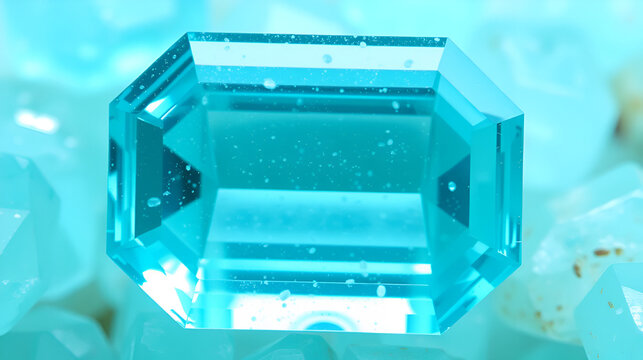 Aquamarine Gemstone, also referred to as Beryl, is a mineral sourced from Pakistan. It is made up of beryllium aluminium cyclosilicate and forms in a hexagonal crystal system.