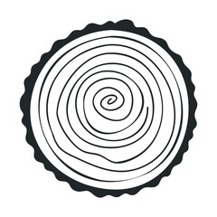 Fototapeta premium Circular wood grain illustration design with concentric rings pattern