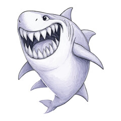 Naklejka premium shark isolated on white background