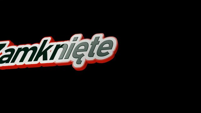 zamknięte, słowo, napis, informacja, litery, ruch