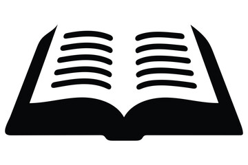 Book icon black illustration