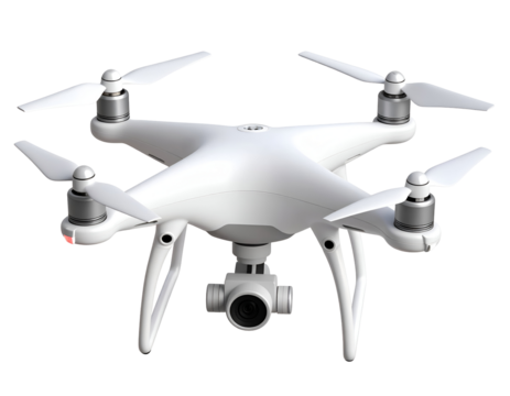 Modern white drone ready for aerial photography and videography, capturing stunning views.