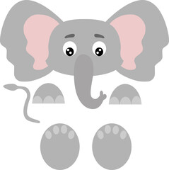 Elephant, animal cut file, laser cut, cricut, silhouette, paper craft, felt craft, fabric craft, svg file, cutting file