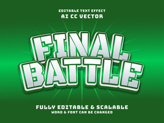 final battle 3d text. sport tournament design