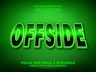 football vector style. offside text effect