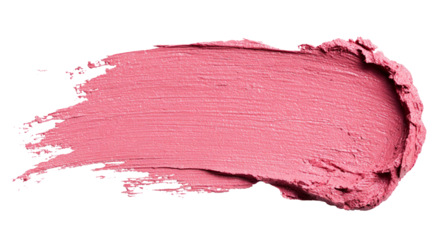Creamy pink lipstick smear cosmetic swatch