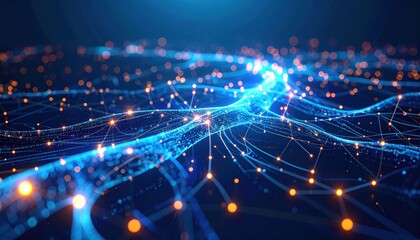 Obraz premium Abstract Digital Network Connection
