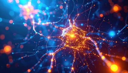 Futuristic Neural Network Visualization