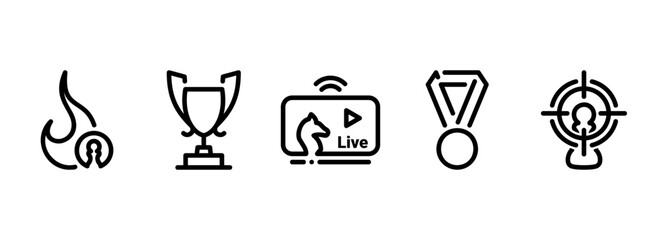Icons for Strategic Gaming Competitions, Awards, and Live Events