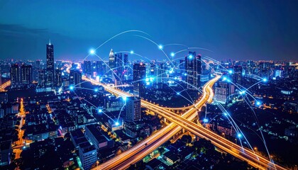 Futuristic Smart City with Global Network Connections