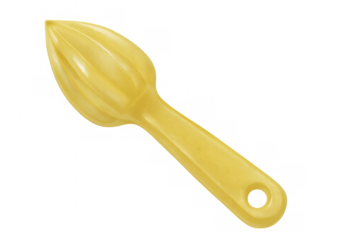 Yellow citrus reamer lying on transparent background