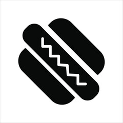 hot dog icons. simple solid vector illustration