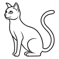 cat silhouette vector icon design with a white background
