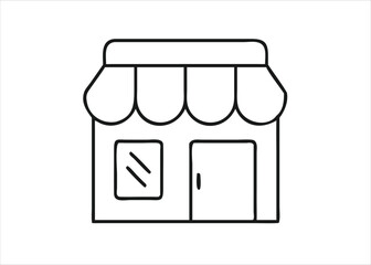 Comprehensive collection of commercial building and retail storefront graphics for business branding and identification purposes isolated on white background