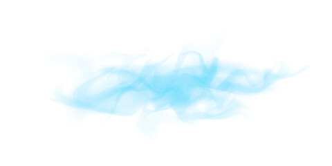 Elegant Blue Studio Smoke with Flowing Vapor, Misty Texture, and Isolated Dust Effects on a Transparent Background
