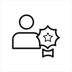 qualification icons. simple line vector illustration