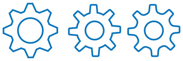 Easy Installation gear icon black and white vector sign