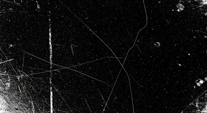 Vintage film grain with damaged texture, featuring white dust, scratches, dirt marks, and a distressed, cracked glass overlay on a dark grunge abstract background.
- Powered by Adobe