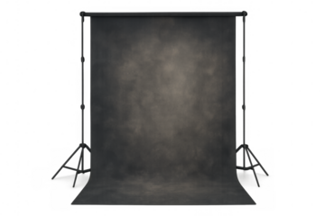 Professional photo studio backdrop hanging on stand with transparent background