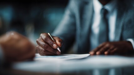 Financial advisor reviewing investment portfolio in a professional setting