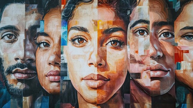 G&Atilde;&copy;n&Atilde;&uml;re une image r&Atilde;&copy;aliste d'une grande fresque murale urbaine et vibrante