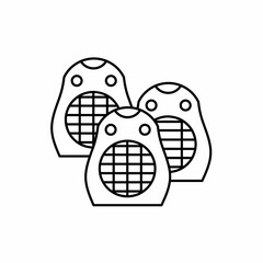 Fan vector icon with outline. Fan symbol. Vector icon