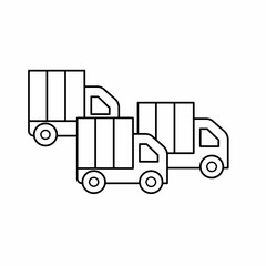 Car vector icon with outline. Car symbol. Vector icon