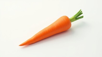 Single carrot on a white background.