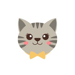 Tabby cat with tie